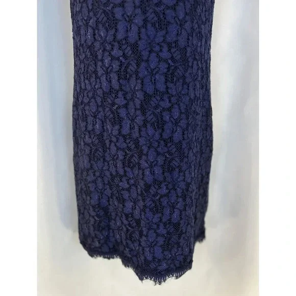 NEW Diane von Furstenberg DVF Navy Blue Lace Dress $358 - Picture 7 of 16